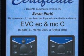 volvo EVC certificate