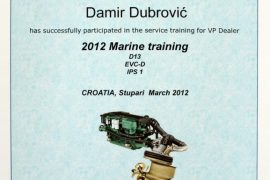 volvo certificate 2012